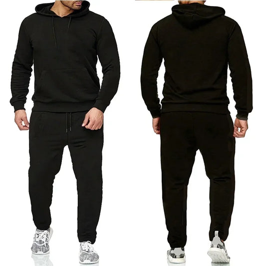 2023 Fitness Tracksuit Tops Joggers for Men and Women Basic 2Pcs Set Hoodies Pants Sportswear in Eye Catching Colors